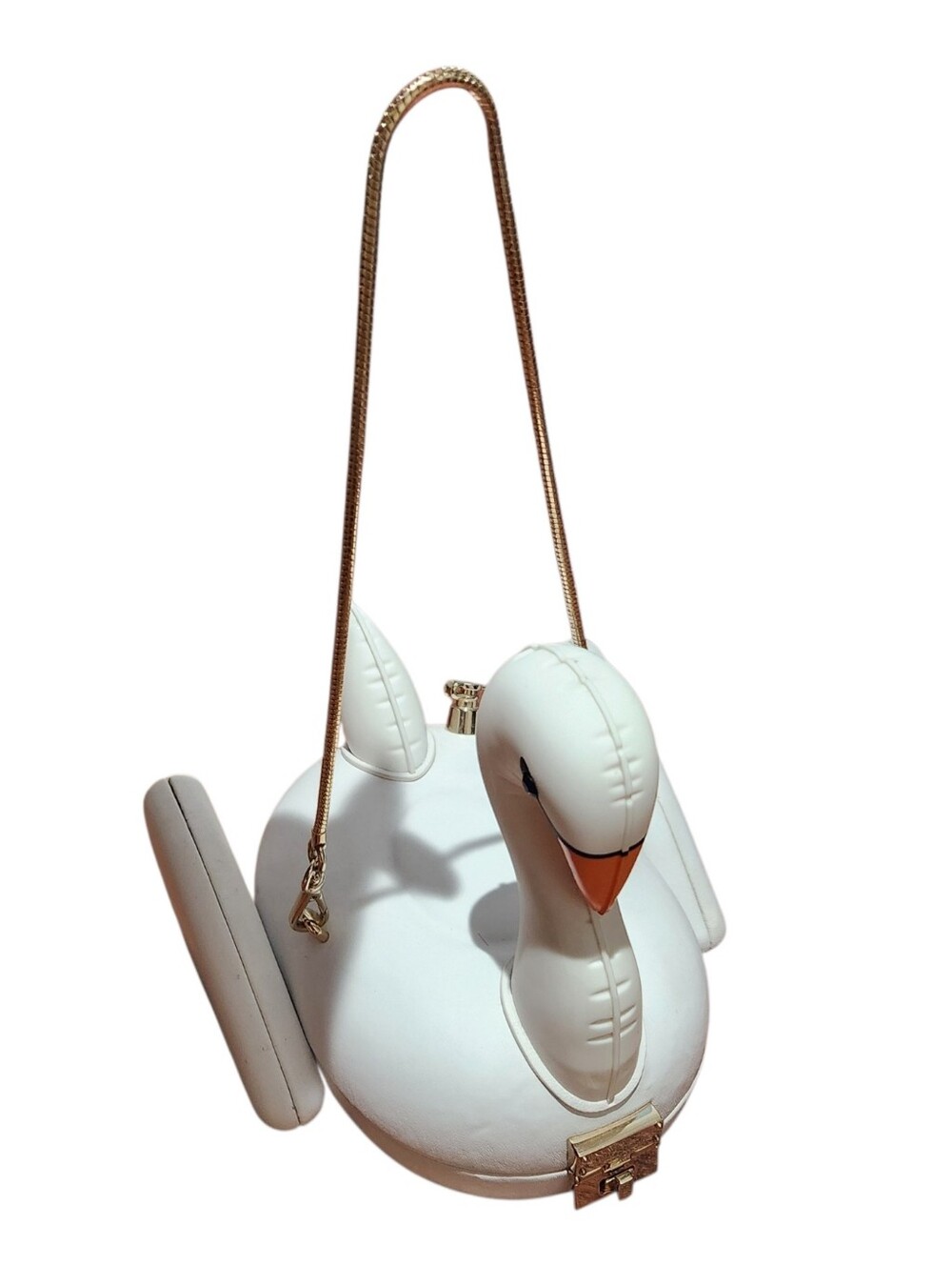 KATE SPADE Checking In 3D SWAN Pool Float Bag Rare Novelty Bag Collector - Picture 2 of 11